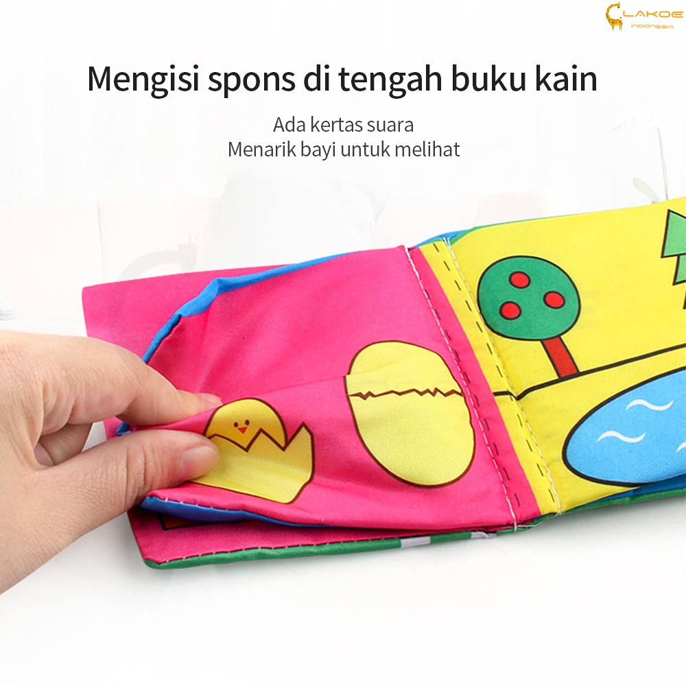 LAKOE  CLOTH BOOK / buku bantal bayi / buku cerita bayi bahan kain anak/ pillow book