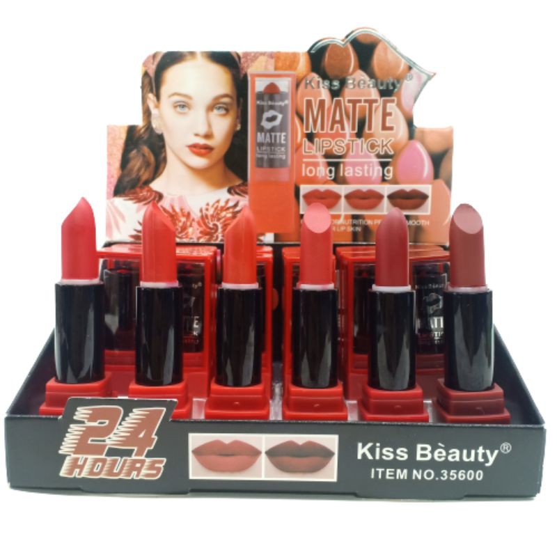 LIPSTICK KISSBEAUTY MATTE NO 35600 harga utk 6 pcs