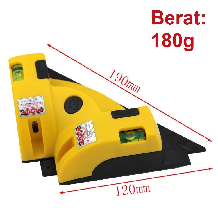 Square Laser Line LV-01 Laser Level Alat Ukur Siku Kelurusan Lantai Permukaan Sudut 90 derajat