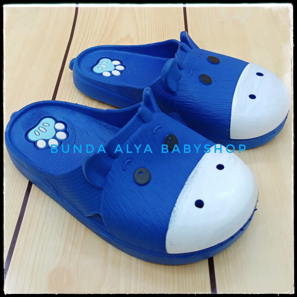 Sandal Anak Perempuan IMPORT Usia 4 5 6 7 Tahun Elastis BIRU Motif Lucu - Sendal Anak Perempuan Santai Nyaman Bahan Karet Lentur Elastis Size 25 - 36 Anti Licin