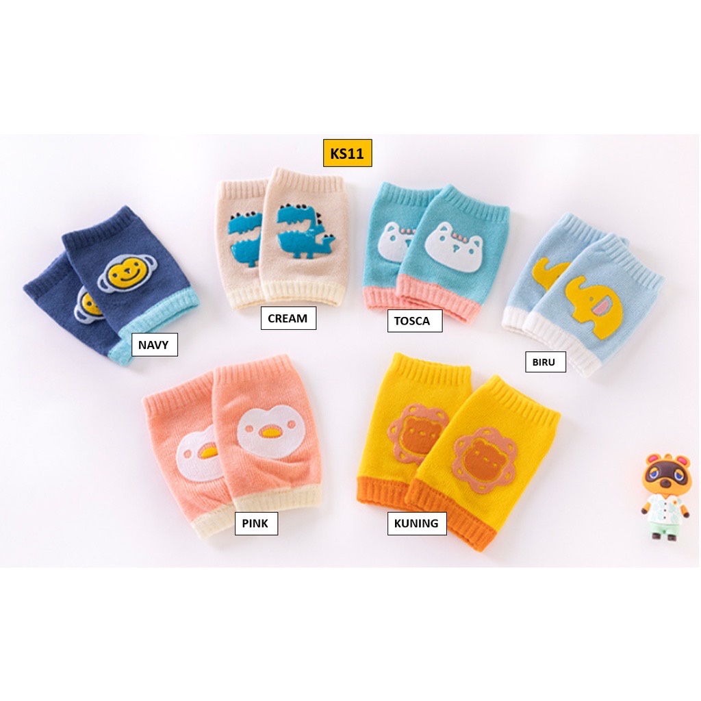 Pelindung Lutut Bayi Motif Binatang - Knee Protector Karakter Animal - Cute Kneepads - Pelindung Lutut Knee Pads Baby Anti Slip