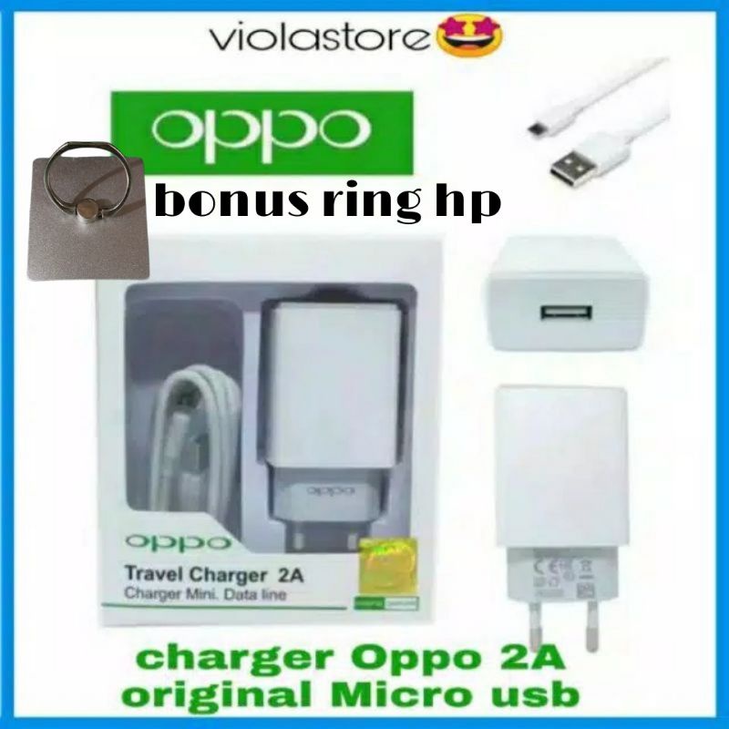 charger Oppo original 100% fastcharging micro USB