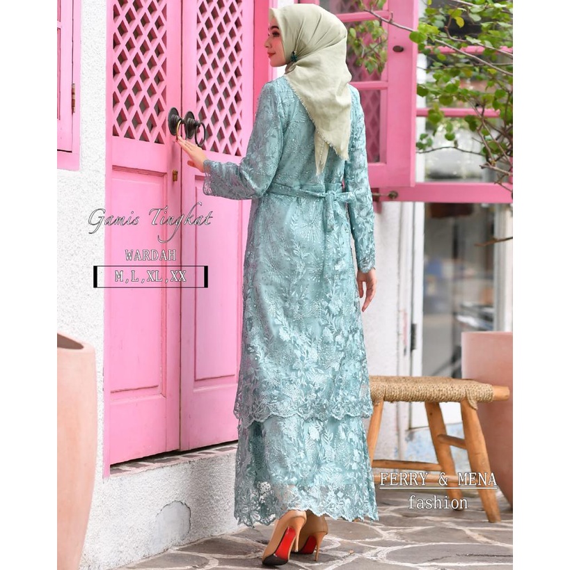 Kadai.baju / Gamis tingkat melayu / Gamis brukat jumbo wanita / Gamis wisuda dan akad
