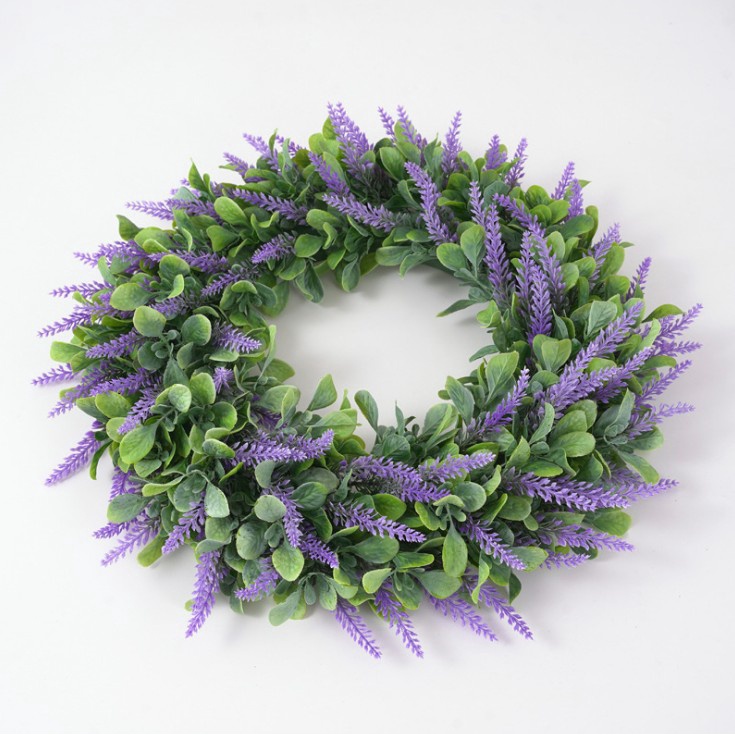 Tanaman Hias Lingkaran Flower Ring Dekorasi Dinding Ornamen Pajangan Artificial Daun Rustic Dried Flowers Azgalery PBP51