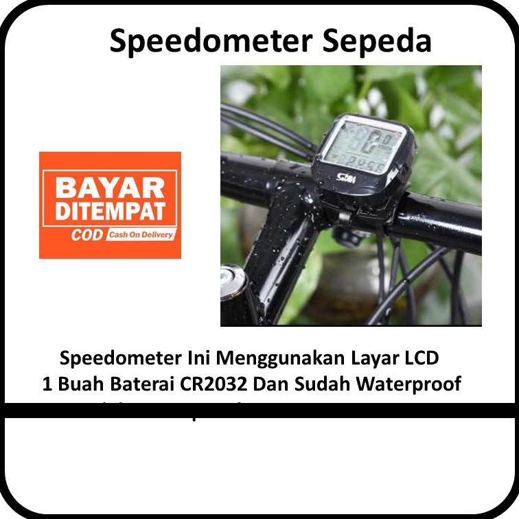 Sunding Speedometer Spedometer Sepedometer Kilometer Odometer Digital LED LCD Monitor Aksesoris Sepe
