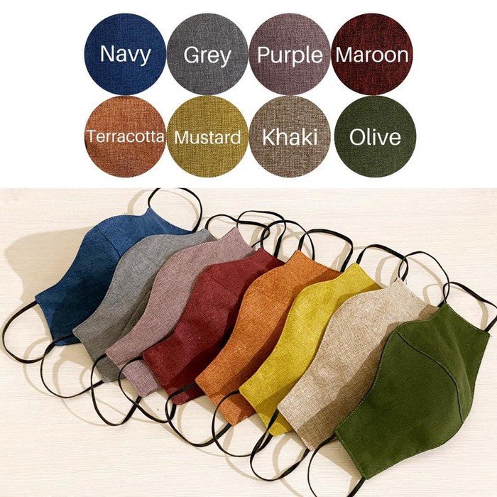 Jual Masker Kain Katun Jepang Viseline 3 Lapis Untuk Dewasa Maroon Berkualitas Shopee Indonesia