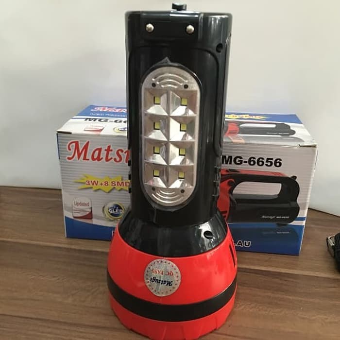 Senter Matsugi MG6656 3W 8SMD Emergency Sorot Putih Terang