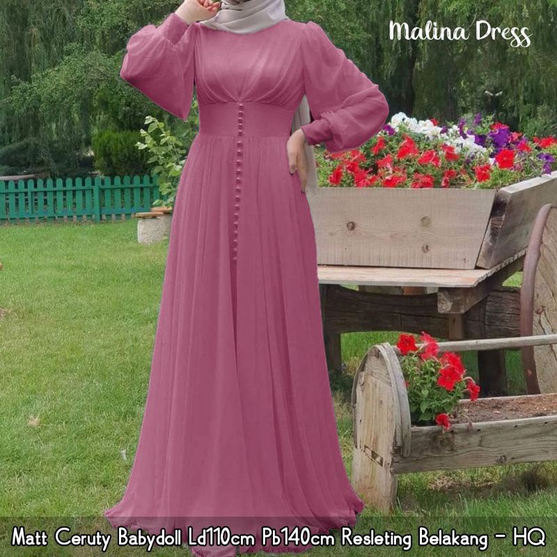 Malina dress gamis ceruty