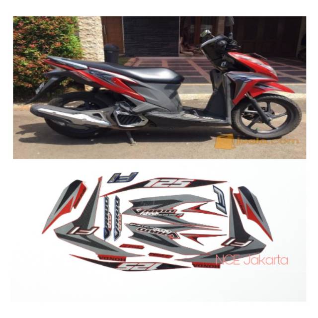 STIKER STRIPING VARIO TECHNO CBS 2013 MERAH