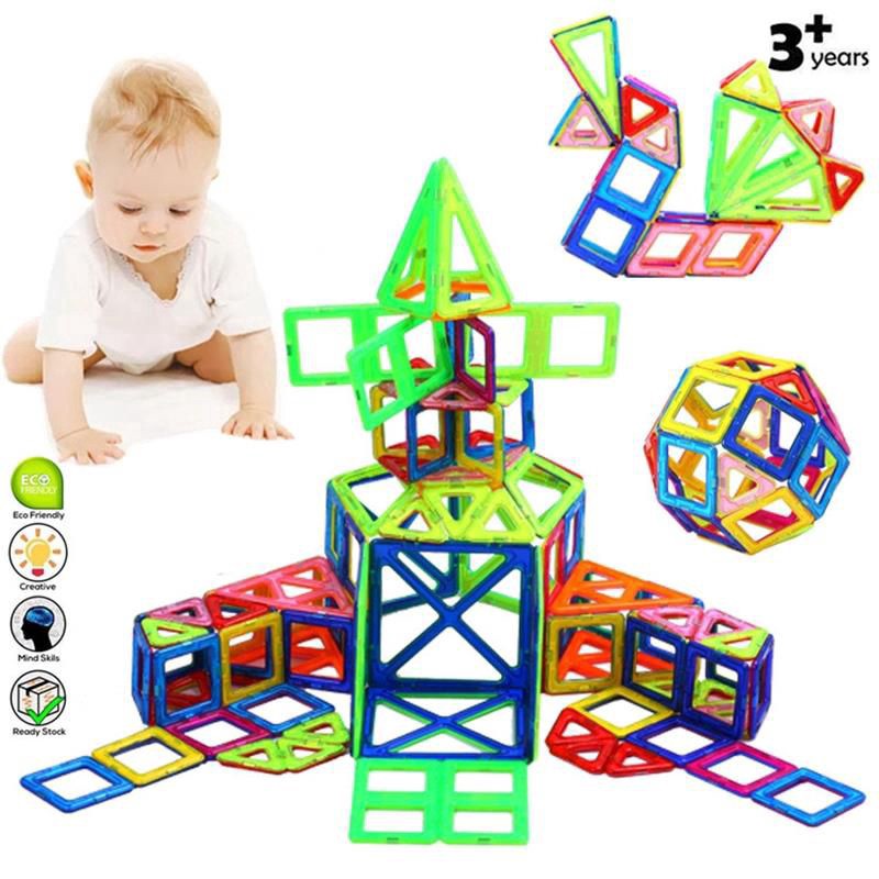 128/184/246pcs Magnetic Blocks Building Blocks Magnet Toys Construction Educational Toys for Kids Children