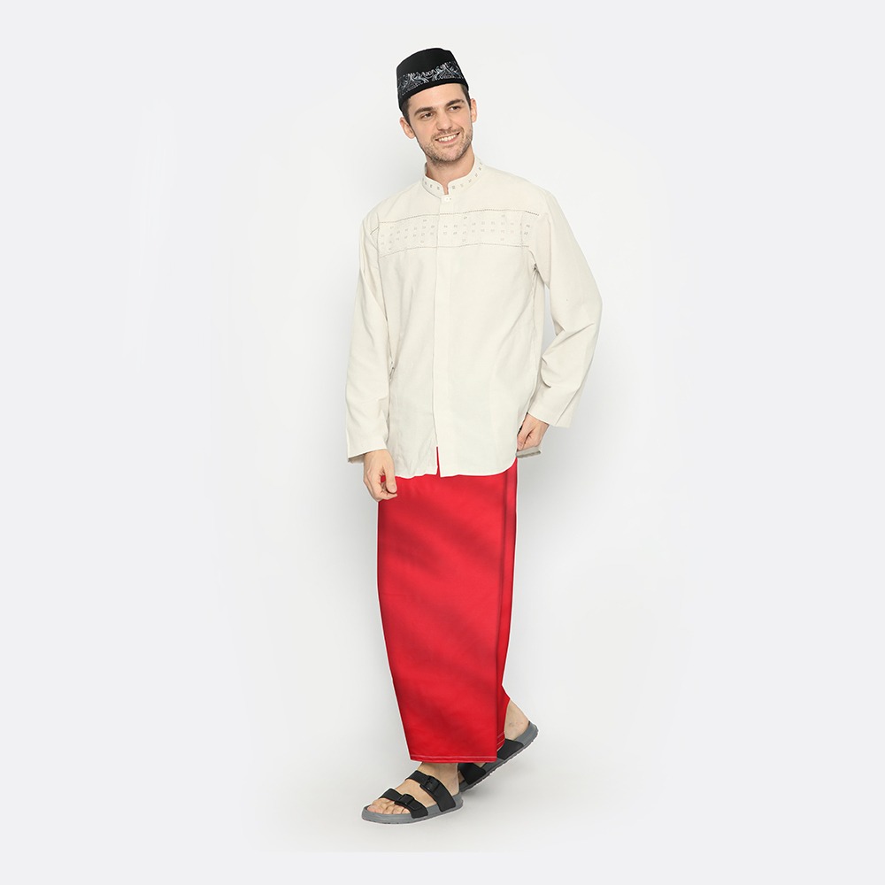 Sarung ATLAS Favorit Warna Polos Merah
