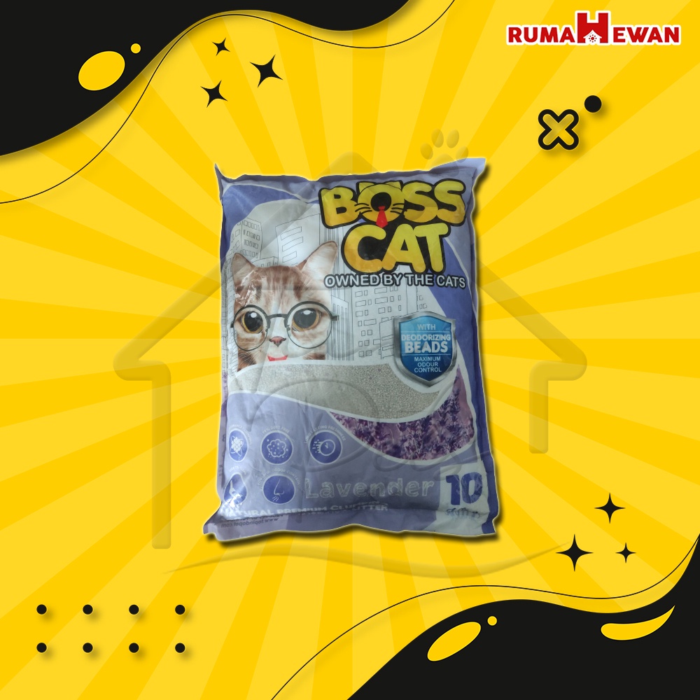 Pasir Gumpal Boss Cat Litter 10 Liter - Pasir Kucing Bosscat Setara Markotop 10L