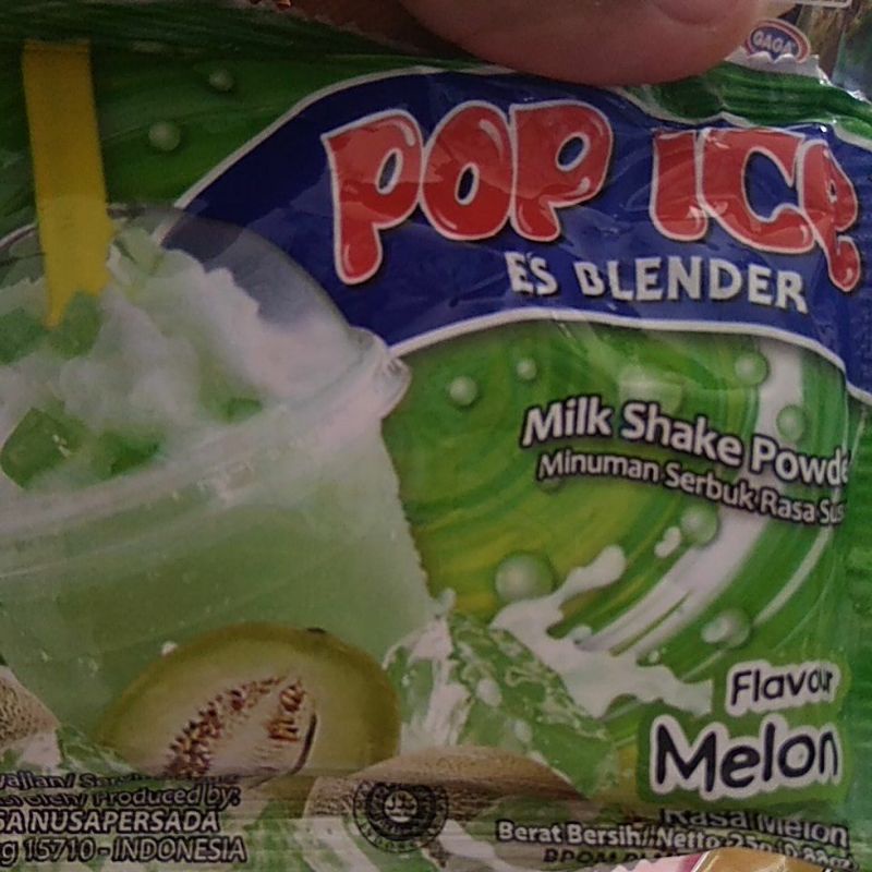 

pop ice blend rasa melon minuman serbuk berbagai rasa