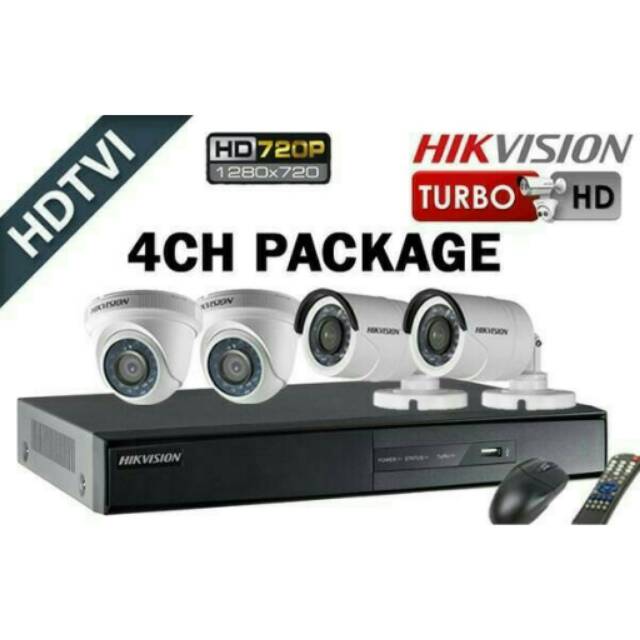 PAKET CCTV HIKVISION 4 CH FULL HD 1080P