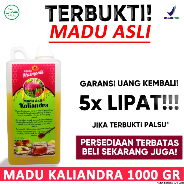 

Indokuliner Harmonis Madu Kaliandra 1Kg 1000Gr ASLI