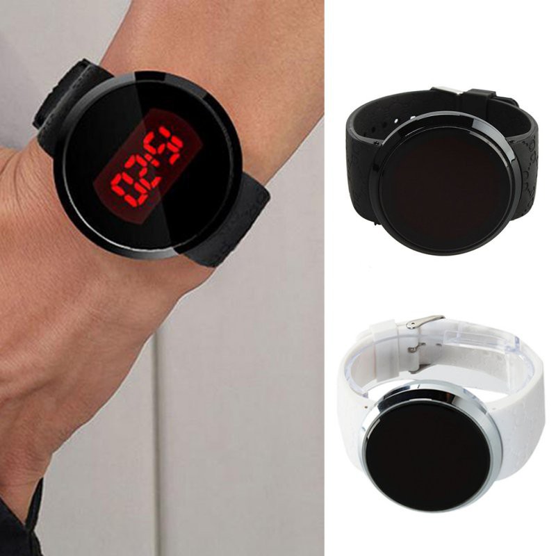 Jam Tangan Digital Silicone Pria Anti Air LED Layar Sentuh Tanggal