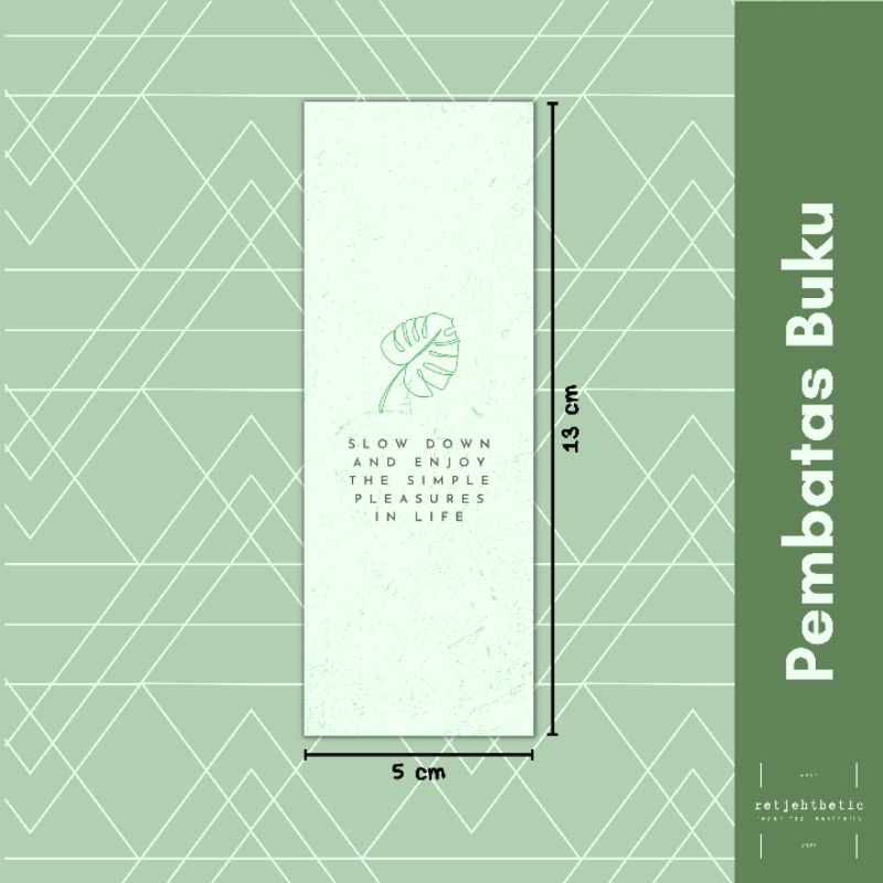 

Bookmark: Minimalist Quote (Green) | Pembatas Buku Premium Waterproof Aesthetic