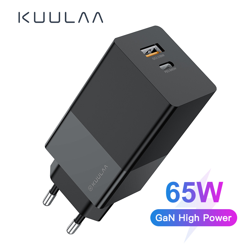 

KUULAA GaN 65W USB C Charger Quick Charge 4.0 3.0 QC4.0 QC PD3.0 PD USB-C Type C Fast USB Charger For Macbook Pro IPhone Samsung
