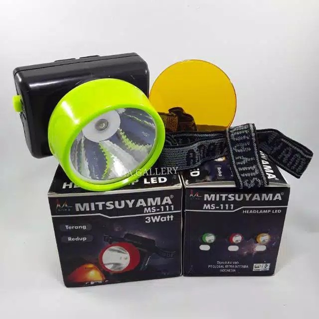 Senter Kepala Batre / Cas / Headlamp Charge Mitsuyama MS-111 - Batre