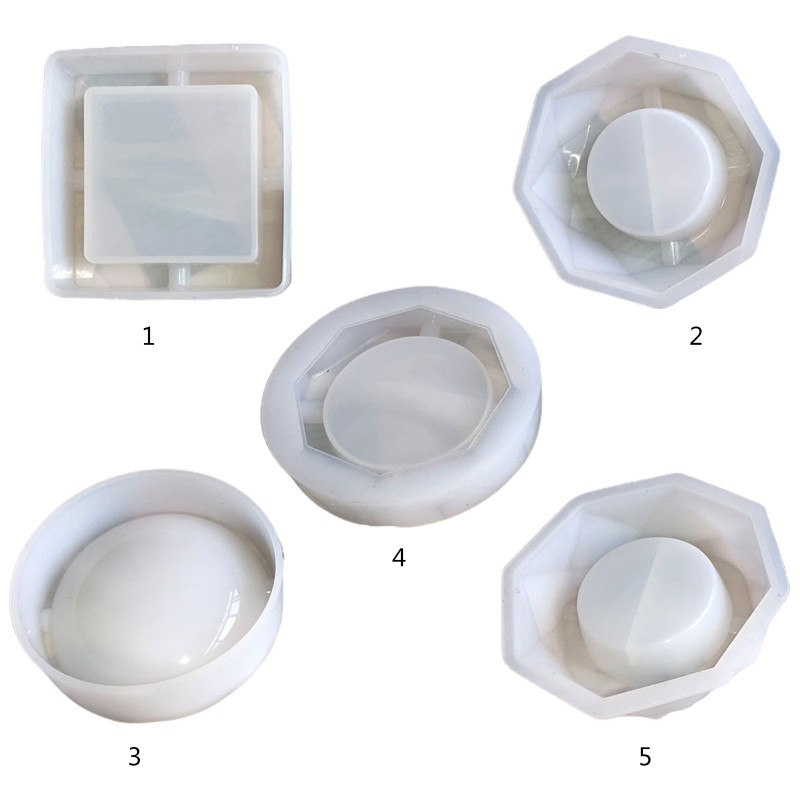 Moonlight&quot; DIY Crystal Epoxy Resin Mold Round/Square/Rhombus/Polygon Silicone Mould