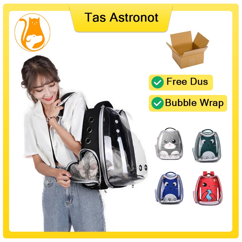 Hugopet Tas  Astronot Tas kucing Astronot Tas Kucing Ransel Tas Gendong Kucing Pet Cargo Cat Bag Carrier Kucing Travel Capsule Backpack