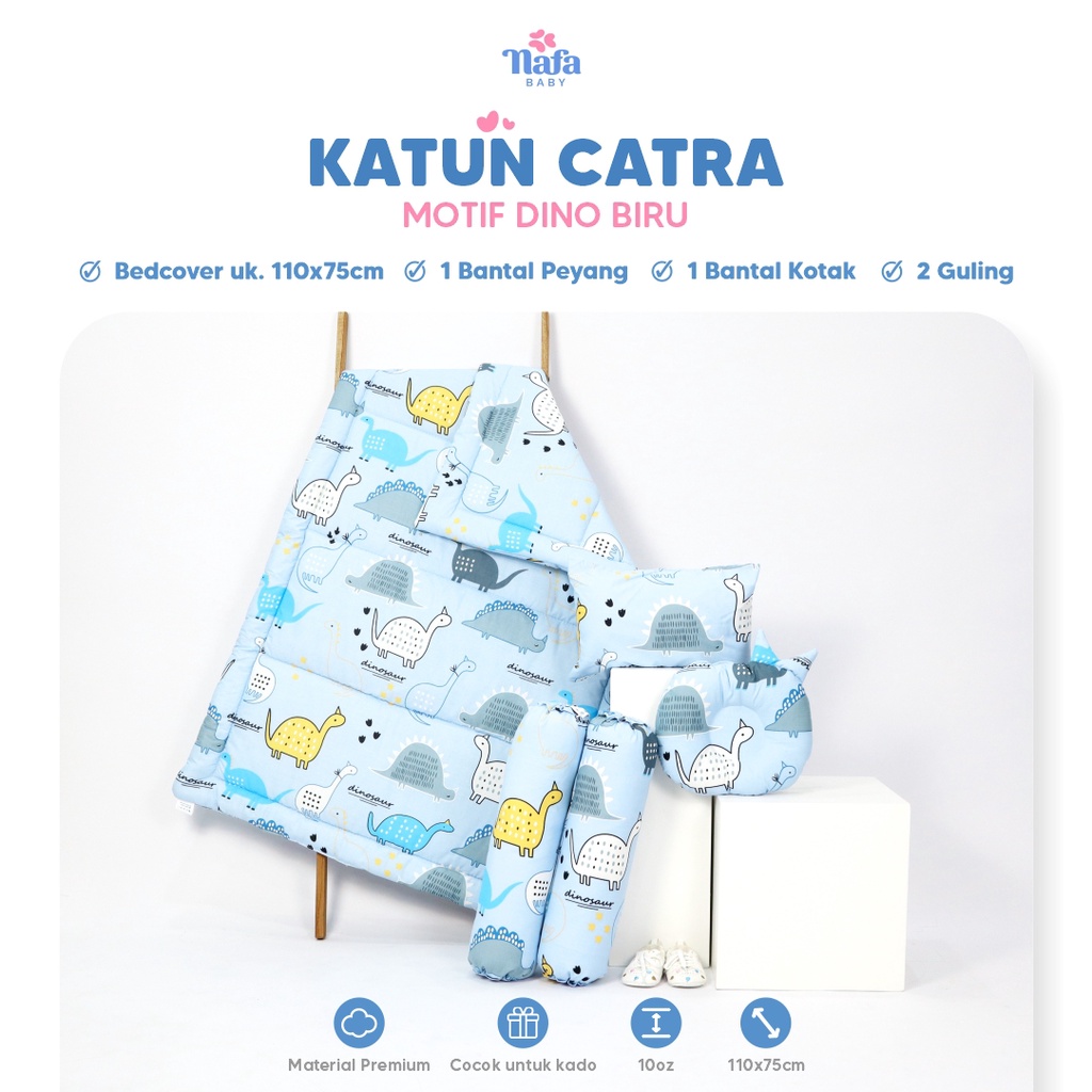 NAFA BABY - Bed Cover Set Bayi Bantal Guling Ready Stock | Selimut Alas Tidur Bayi Katun BEST SELLER
