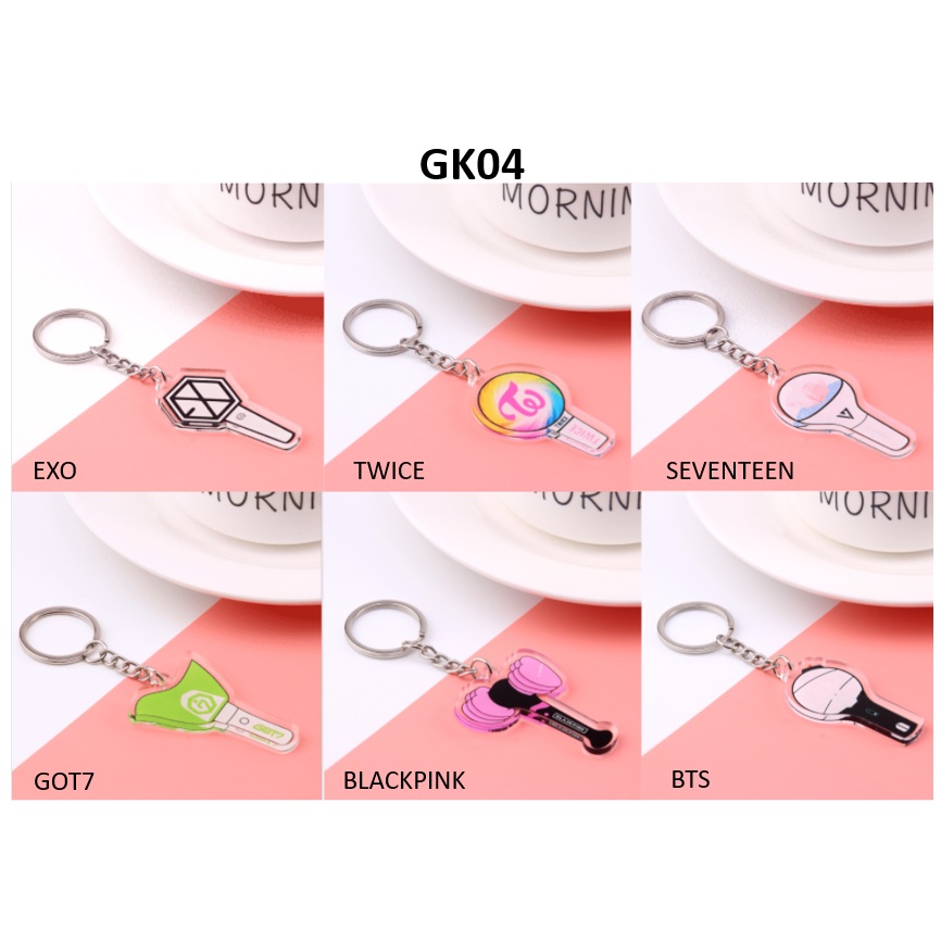 DODORY GK04 Gantungan Kunci K-P0P Lightstick Akrilik Light Stick  Group