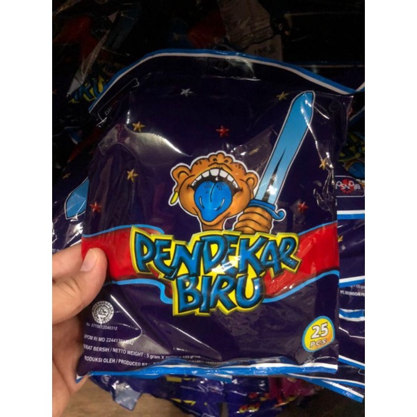 

permen lolipop pendekar biru kemasan bag sak isi 25 pcs