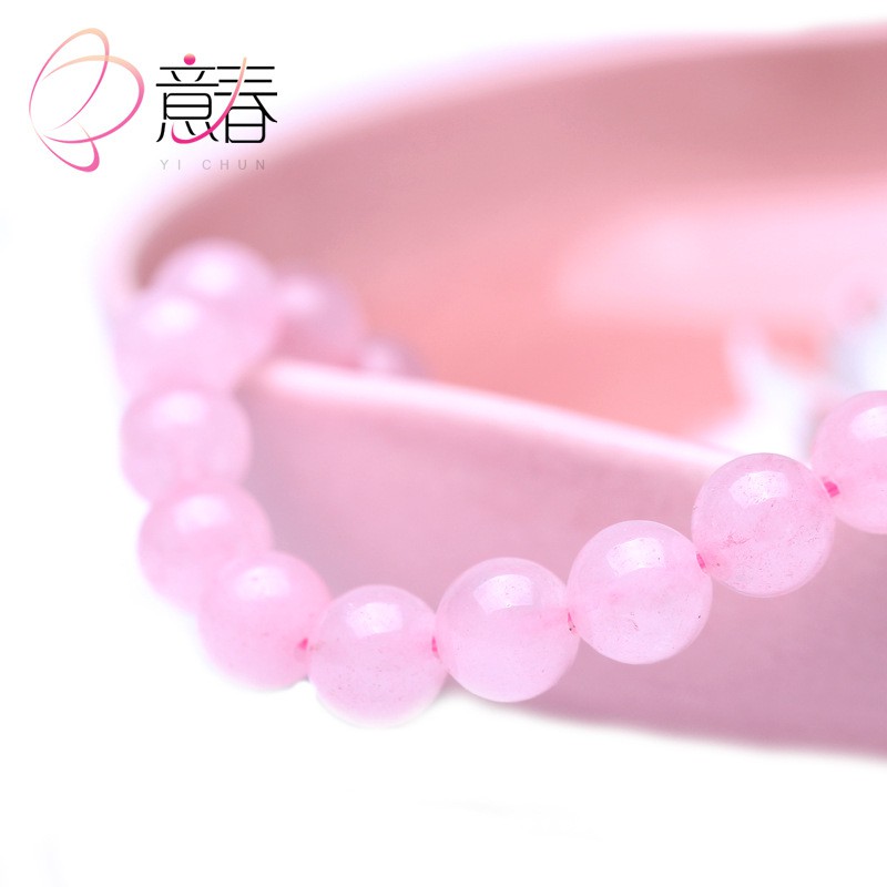 Aksesoris Gelang Beads Korea Charm Bracelet LW007 Natural Chaldony Crystal STone