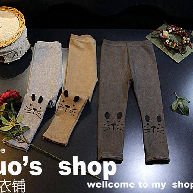 GA2551/2/3 MICE LEGGING anak perempuan import korea coklat abu grey stocking celana panjang lucu