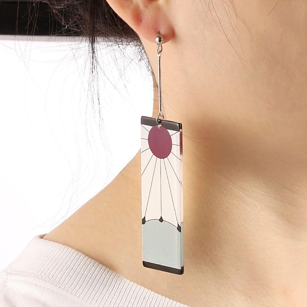 TOP Drop Earrings Perhiasan Kartun Ear Studs Tsuyuri Kanawo Menjuntai Anime