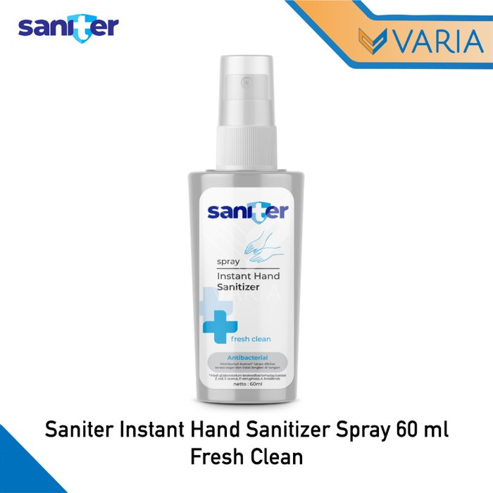 Saniter Instant Hand Sanitizer Spray 60 ml Antibacterial