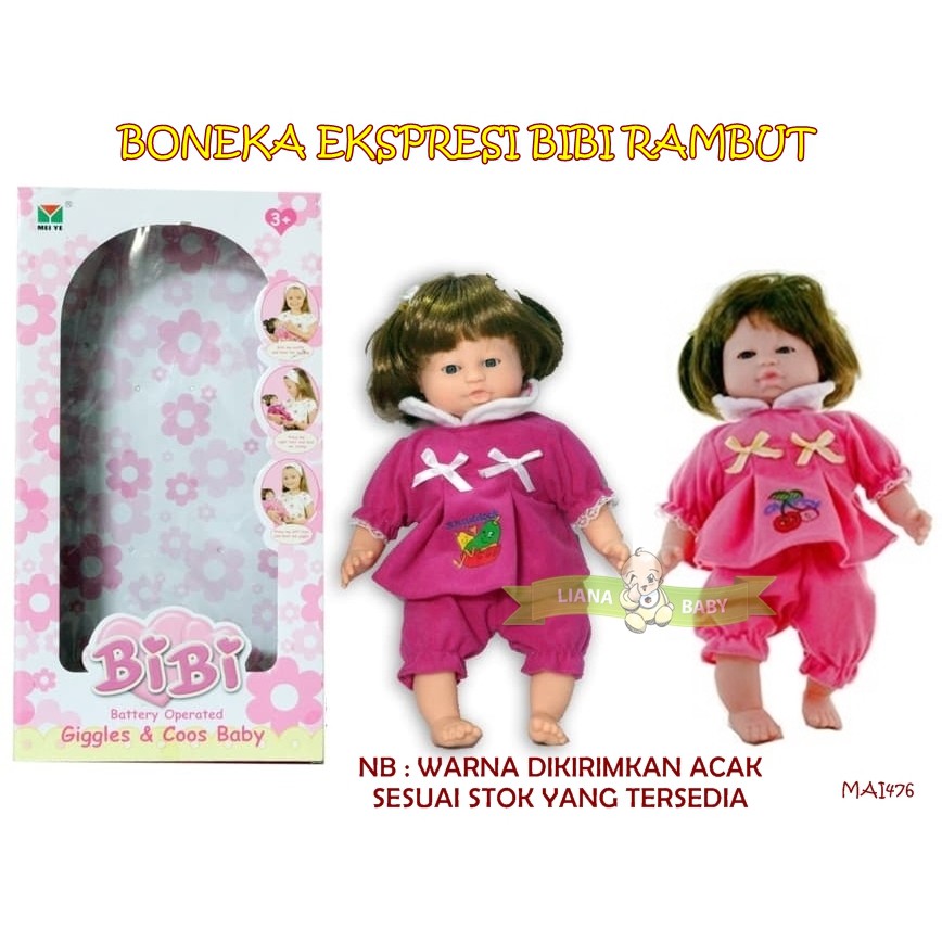 MAI476 MAINAN BONEKA EKSPRESI BIBI RAMBUT