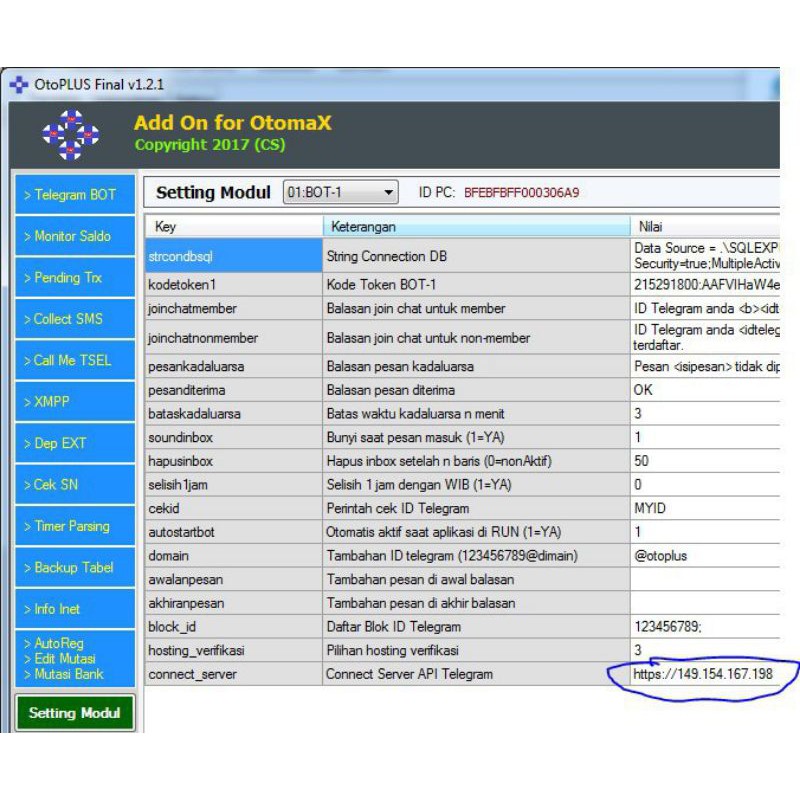 Addon Telegram otomax