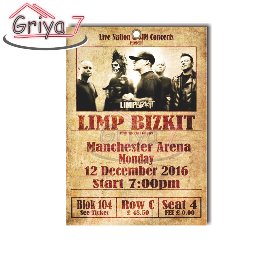 LIMP BIZKIT HIASAN DINDING POSTER BAND ROCK METAL RETRO  KLASIK  CLASSIC DEKORASI DINDING