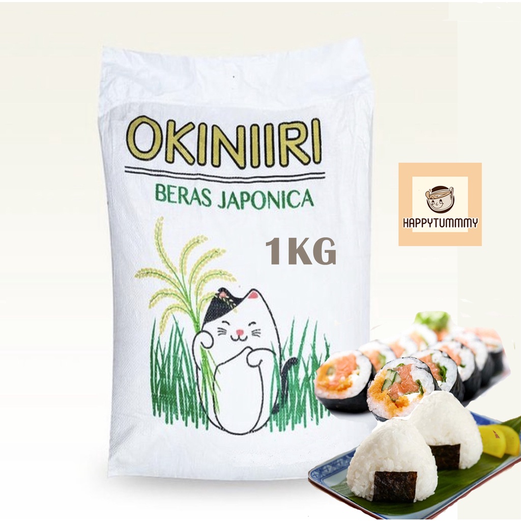 Beras Jepang Sushi Gimbap OKINIIRI KOSHIHIKARI 1 KG Japonica Rice Pulen Punel