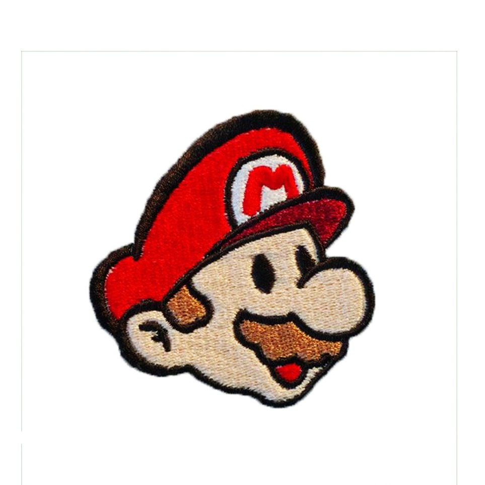 patch bordir mario bross - badge super mario