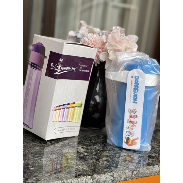 TWIN TULIPWARE / BOTOL MINUM / BOTOL MINUM DORAEMON / BOTOL MINUM MURAH / BOTOL MINUM BPA FREE / BOT