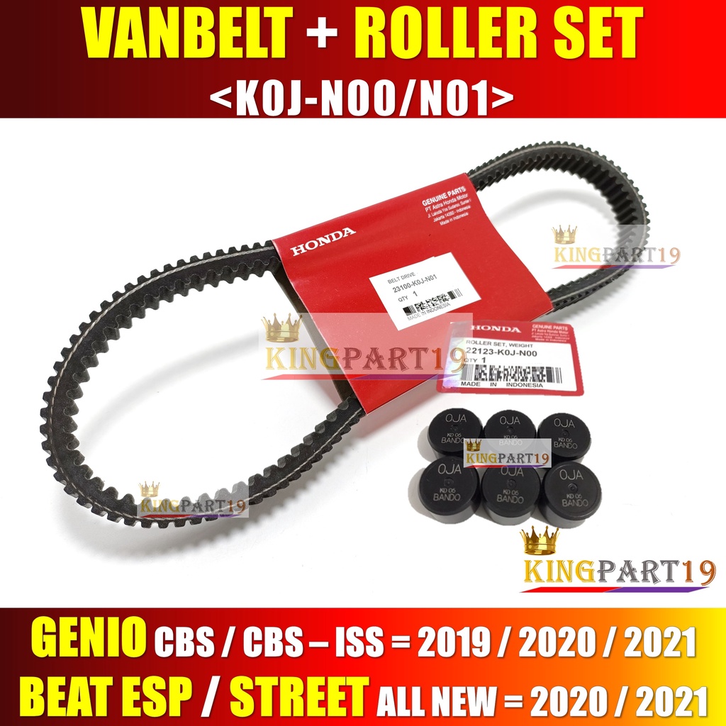 PAKET VANBELT ROLLER GENIO 2019 2020 2021 BEAT ALL NEW 2020 2021 2022 VAN BELT LORER K0J