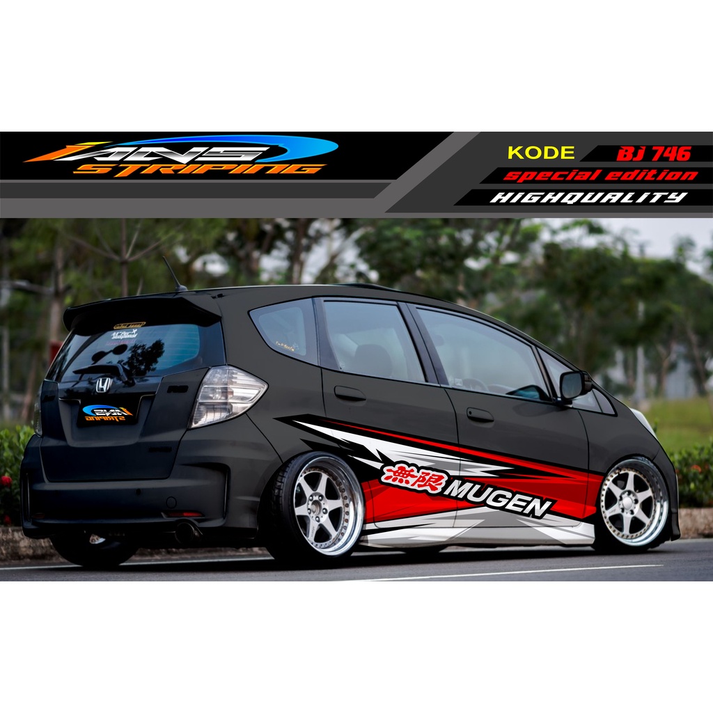 STICKER VARIASI MOBIL HONDA BRIO AGYA JAZZ AVANZA YARIS / DECAL STICKER MOBIL JAZZ / STIKER MOBIL