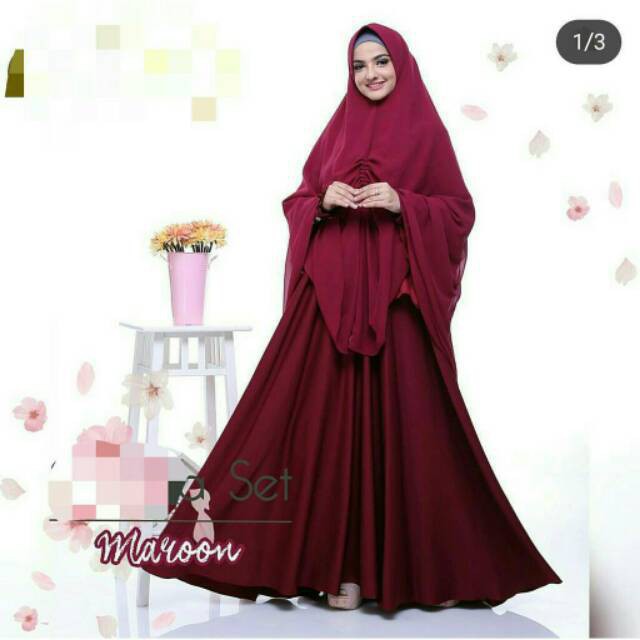 GAMIS SYARI ANNAJAH CAPUCCINO 900GR 110 140 ALLSIZE GAMIS SYARI BUSUI CADAR CREPE HQ POLOS MURAH I.