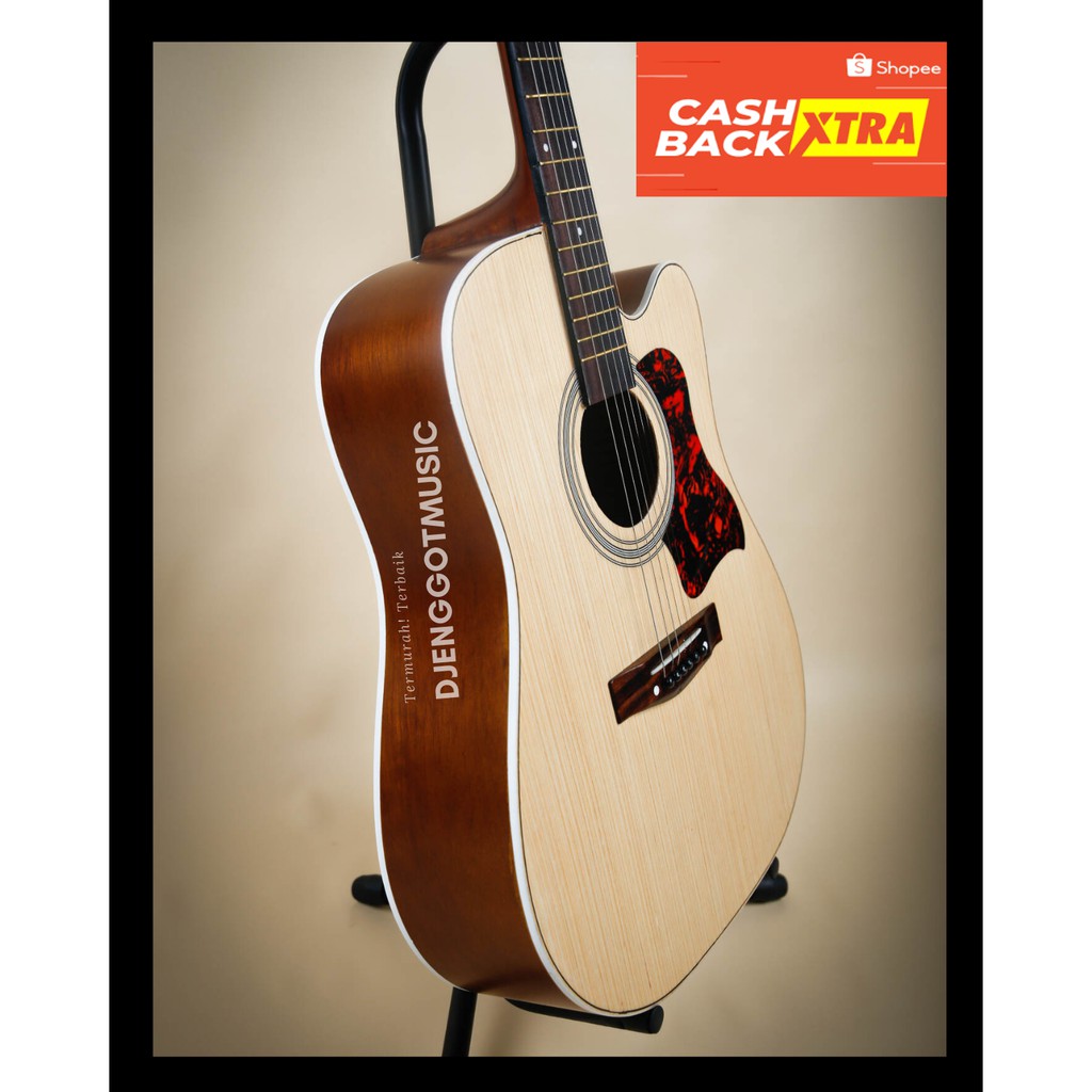 Gitar Akustik Mandalika JBS-01 Jumbo Sungkai [INCLUDE TAS, SENAR CADANGAN DAN PICK] GITAR F500