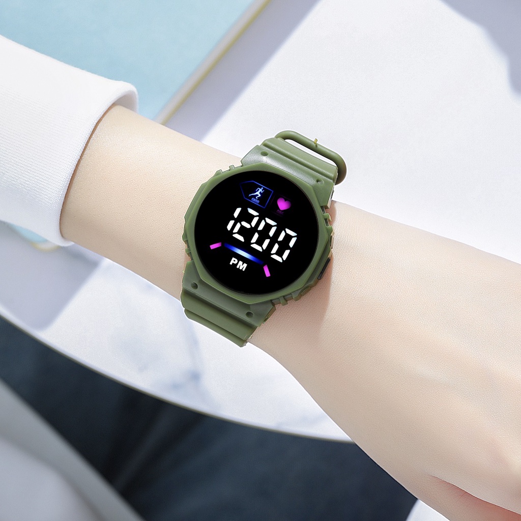 COD✅ Jam Tangan Wanita Digital Watch LED Jam Pria Wanita Fashion Tampilan Warna-Warni Tahan Air Water Harag Grosir    S1183