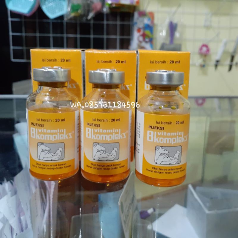 Vitamin B Kompleks 20 ml Injeksi - Obat Vitamin Kelinci - Vitamin B Komplek Hewan