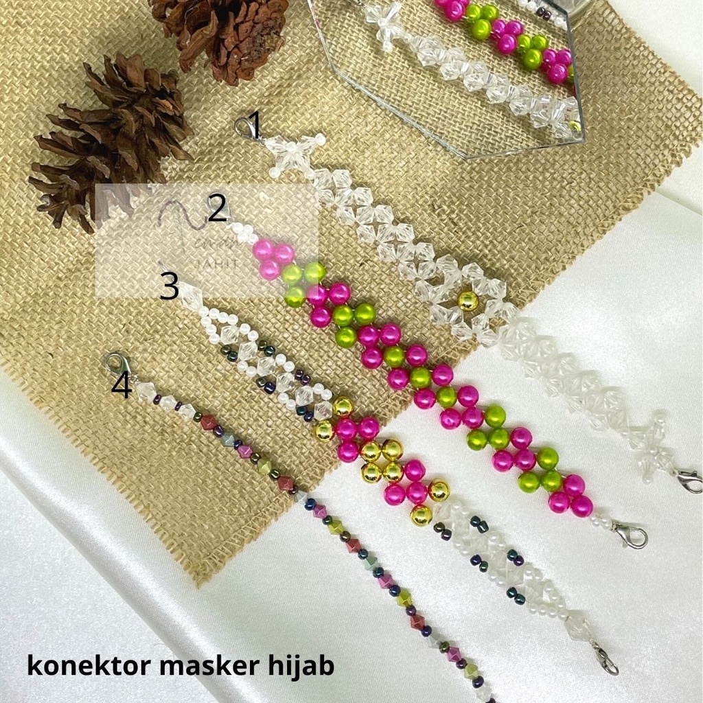 Konektor Masker Hijab - Kancing Tali Pengait Masker Hijab - Masker Hijab