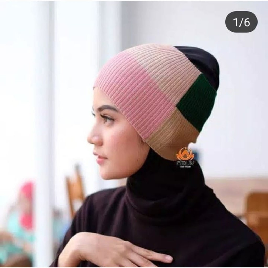 Bandana Rajut - Inner Hijab Rajut Kombinasi 4 Warna