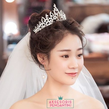 [READY STOCK] AKSESORIS RAMBUT WEDDING CROWN MAHKOTA PENGANTIN WANITA MRW013