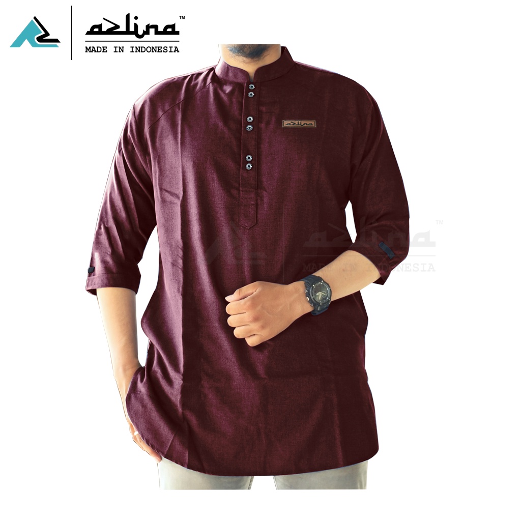 Baju koko kurta pakistan lengan 3/4 bahan katun madinah premium