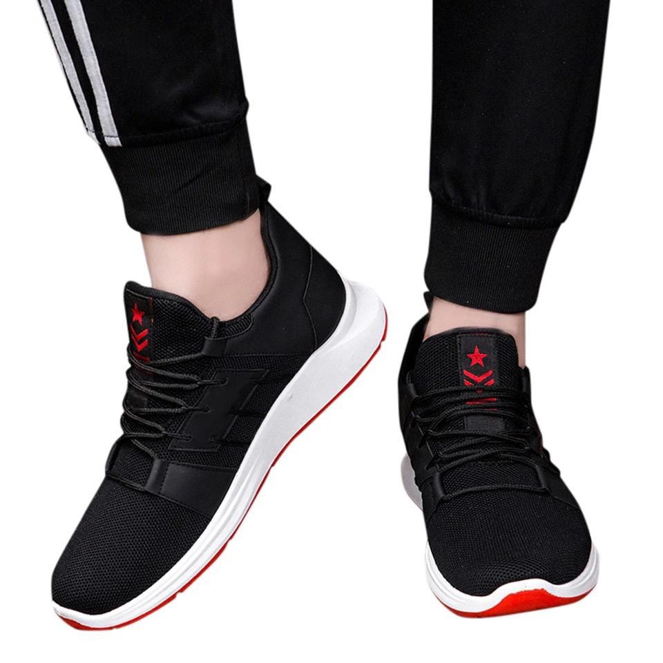 Sepatu Sneakers Sport Running Pria Import - Hitam