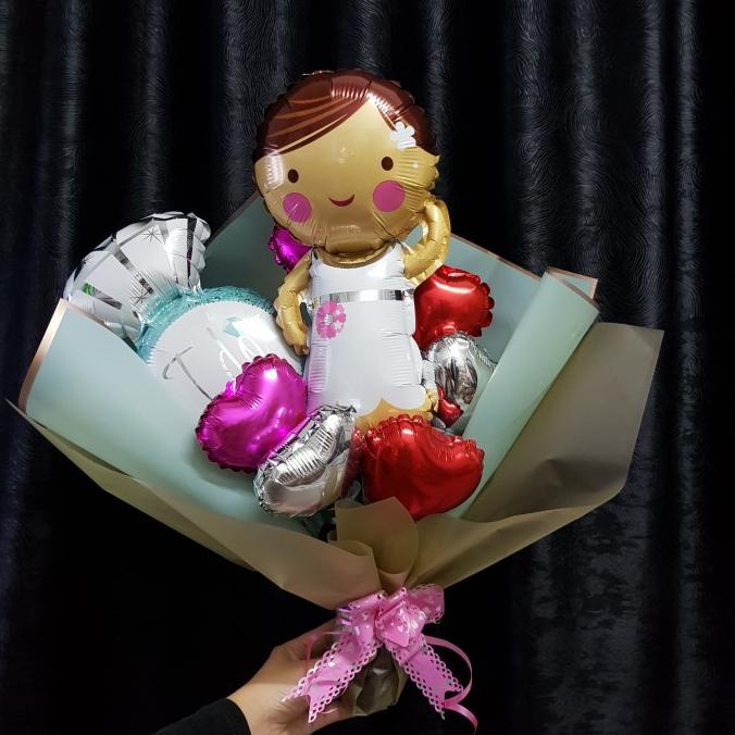 BALON LAMARAN/ BOUQUET BALLOON/ BUKET PARCEL BALON ENGAGEMENT